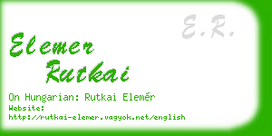 elemer rutkai business card